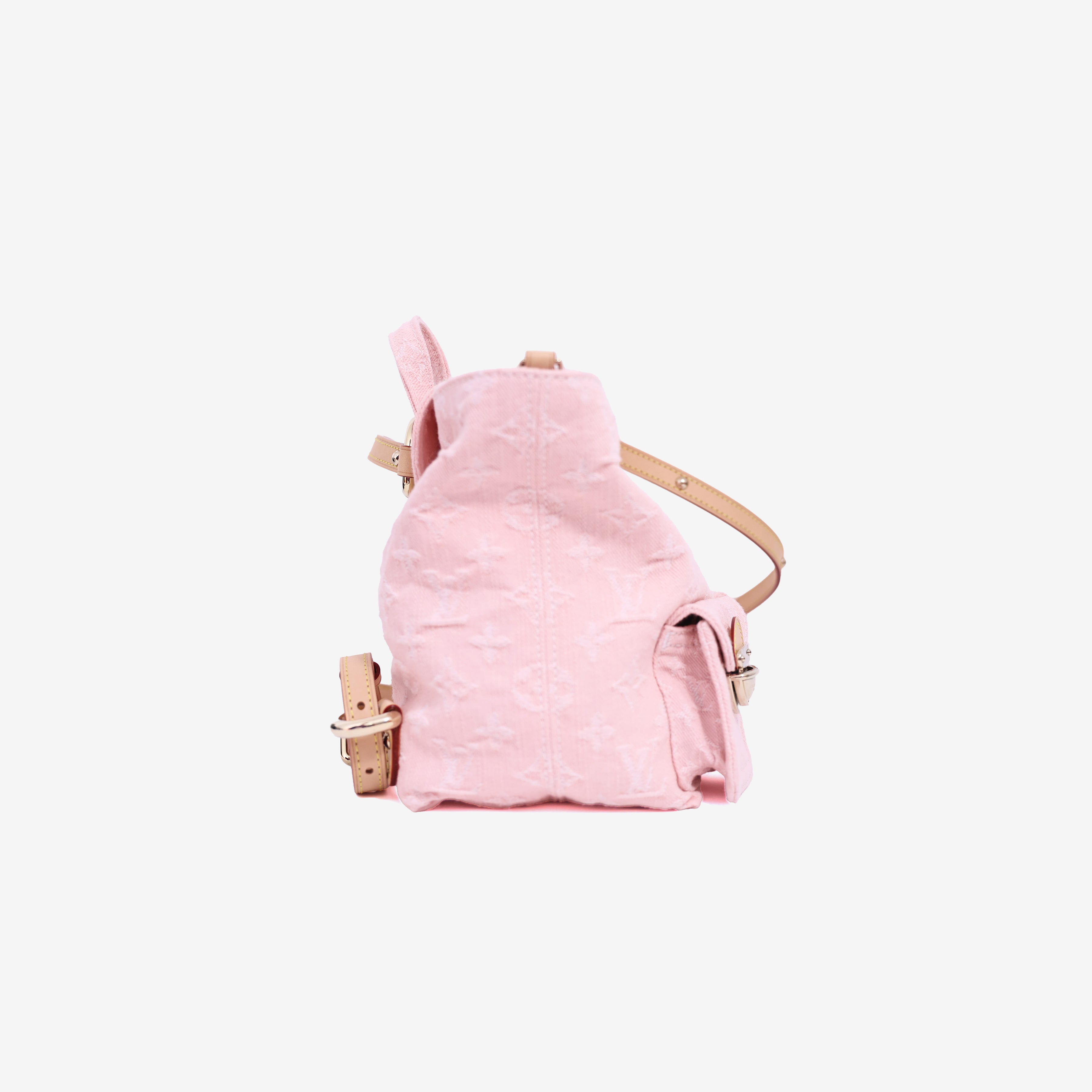 Louis Vuitton Venice Backpack in Washed Pink Denim side view