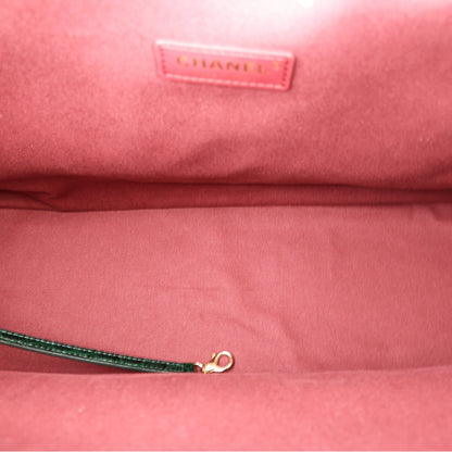 Chanel 26S Crocodile-Embossed Tote Bag in Dark Green Calfskin with Gold Hardware (Contact to Enquiry)