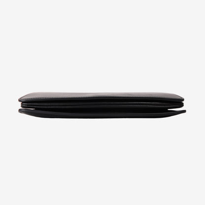 Chanel 26K Clutch Bag in Black Shiny Lambskin Leather with Gold-Tone Metal
