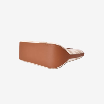 Hermès Cabas Tote Bag in Beige and Brown Canvas