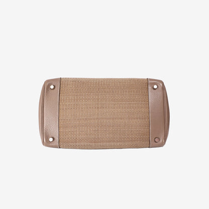Hermès Birkin 35 in Étoupe Clemence and Horsehair with Palladium Hardware
