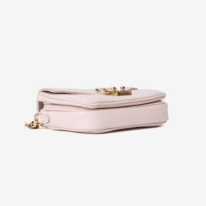 Louis Vuitton Micro Métis in Beige Calfskin Leather with Gold Hardware bottom side view