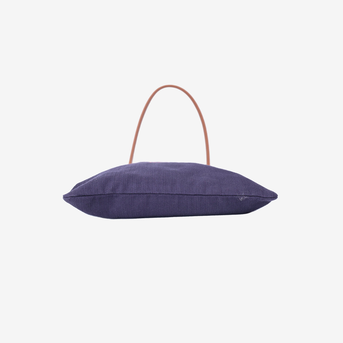 Hermès Alline Grooming Bag in Bleu Indigo/Gold Canvas Leather bottom view