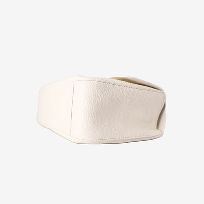 Chanel Maxi Flap Bag 32 in White Grained Calfskin Leather with Gold Hardware