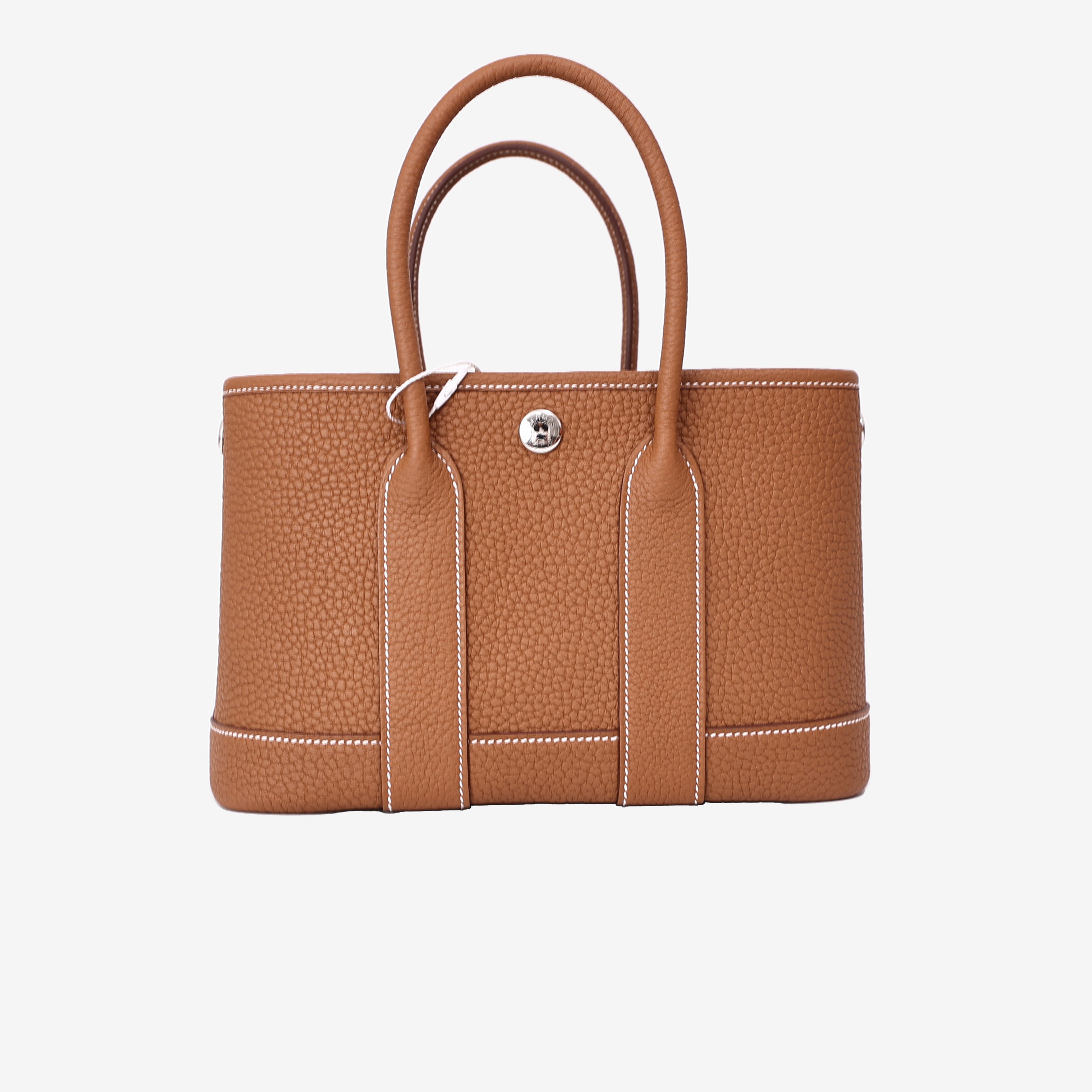 Hermès Mini Garden Party in Gold Clemence Leather with Palladium Hardware back view