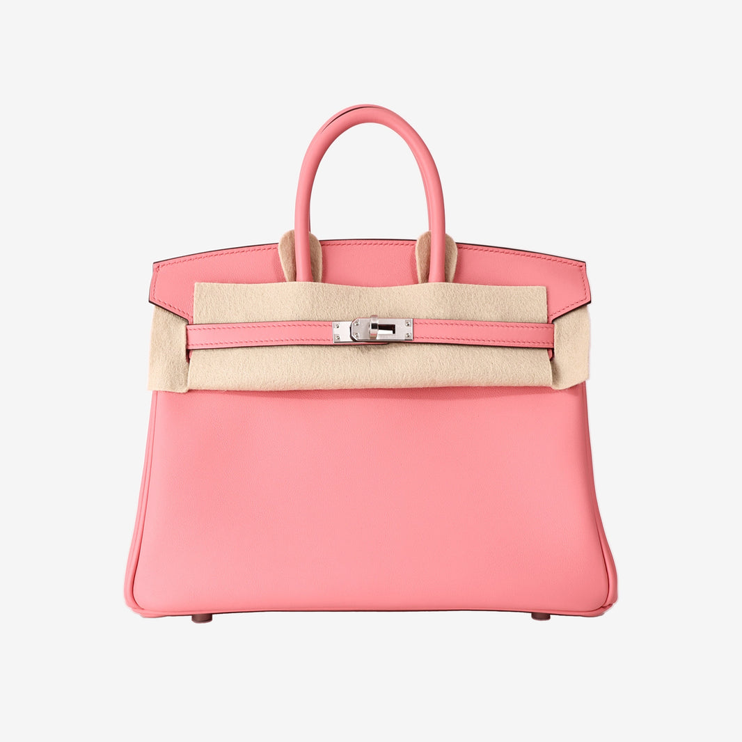Hermès Birkin 25 in Rose Été K4 Swift Leather with Palladium-Plated Hardware