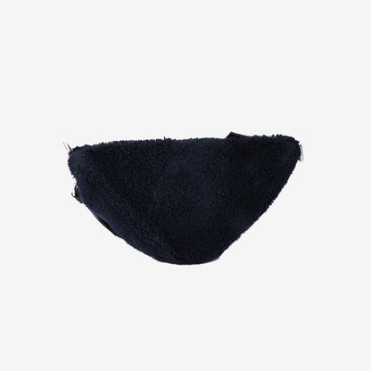 Prada Terry Cloth Triangle Bag in Black with Silver Hardware