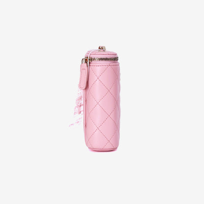 Chanel Vertical Vanity Case in Pink Caviar Leather with Gold Hardware (Contact to Enquire)