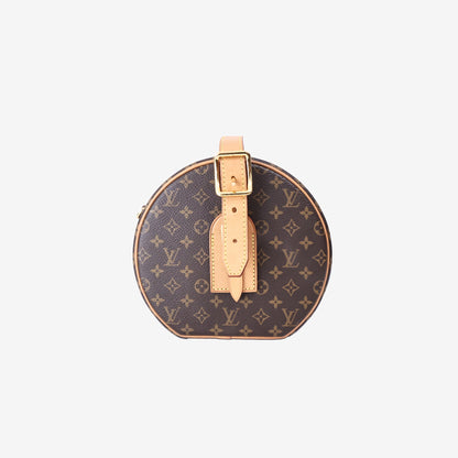 Louis Vuitton Petite Boîte Chapeau in Monogram Coated Canvas with Gold Hardware