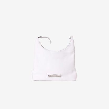 Chrome Hearts Viv Shoulder Bag in Black Calf Leather with Silver Hardware
