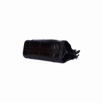 Prada Bonnie Mini Leather Top-Handle Bag in Black Calfskin Leather
