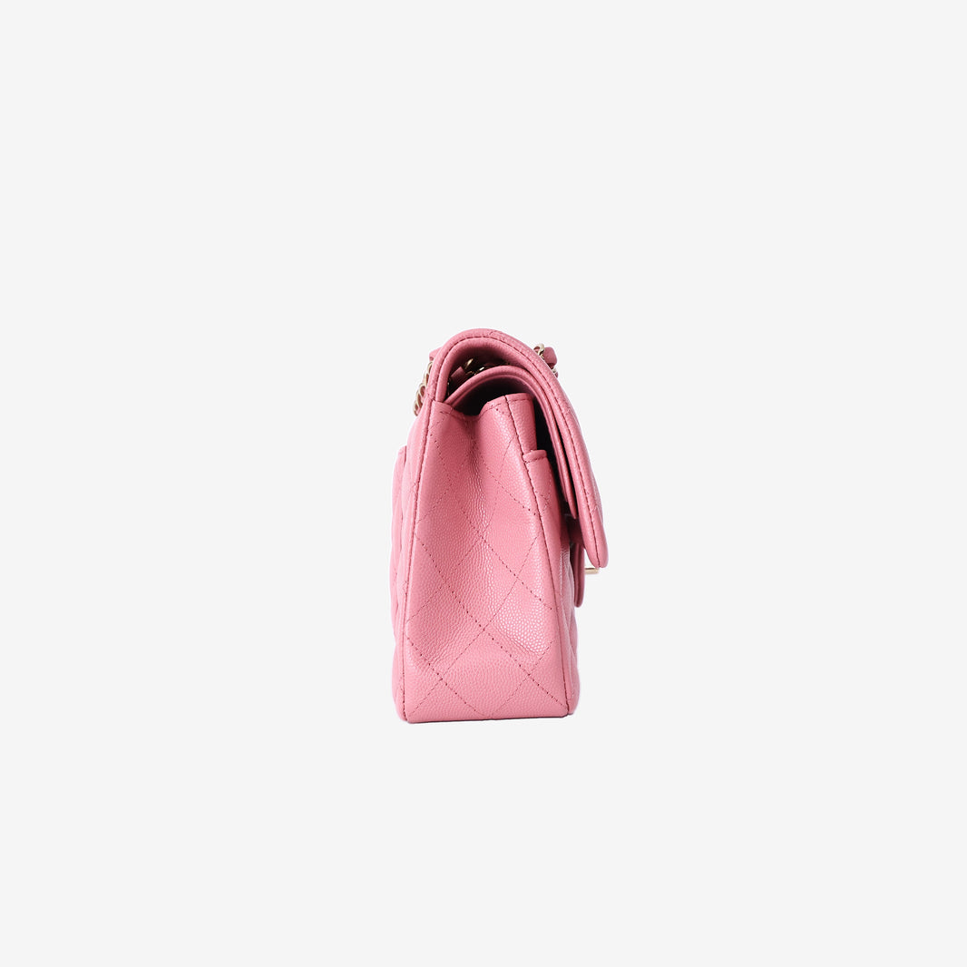 Chanel Classic Small Flap Bag in Pink Caviar Leather with Gold Hardware