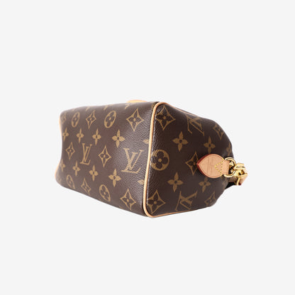 Louis Vuitton Speedy 20 in Brown Monogram Coated Canvas with Gold Hardware