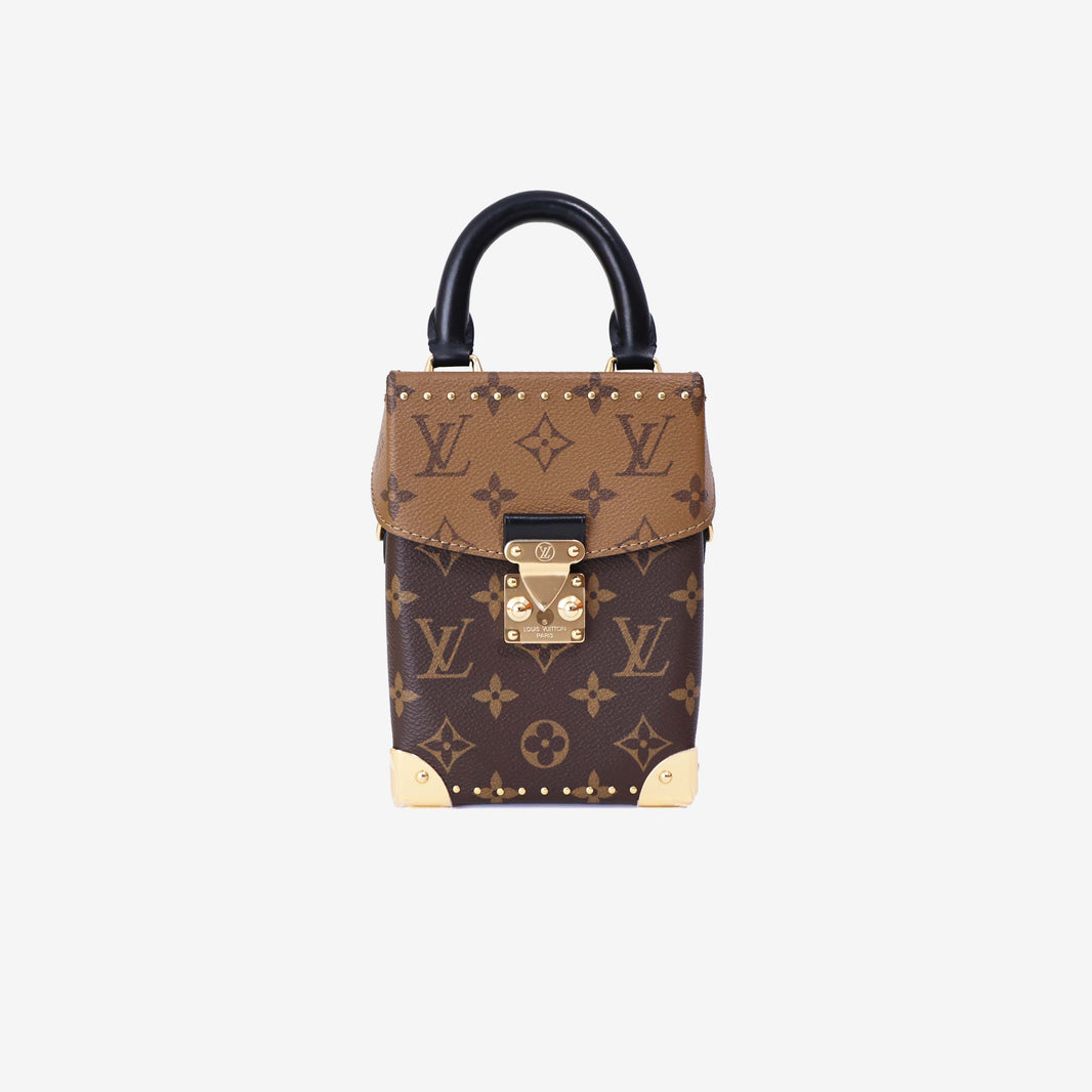 Louis Vuitton Camera Box Bag in Brown Monogram Canvas with Gold Hardware front view