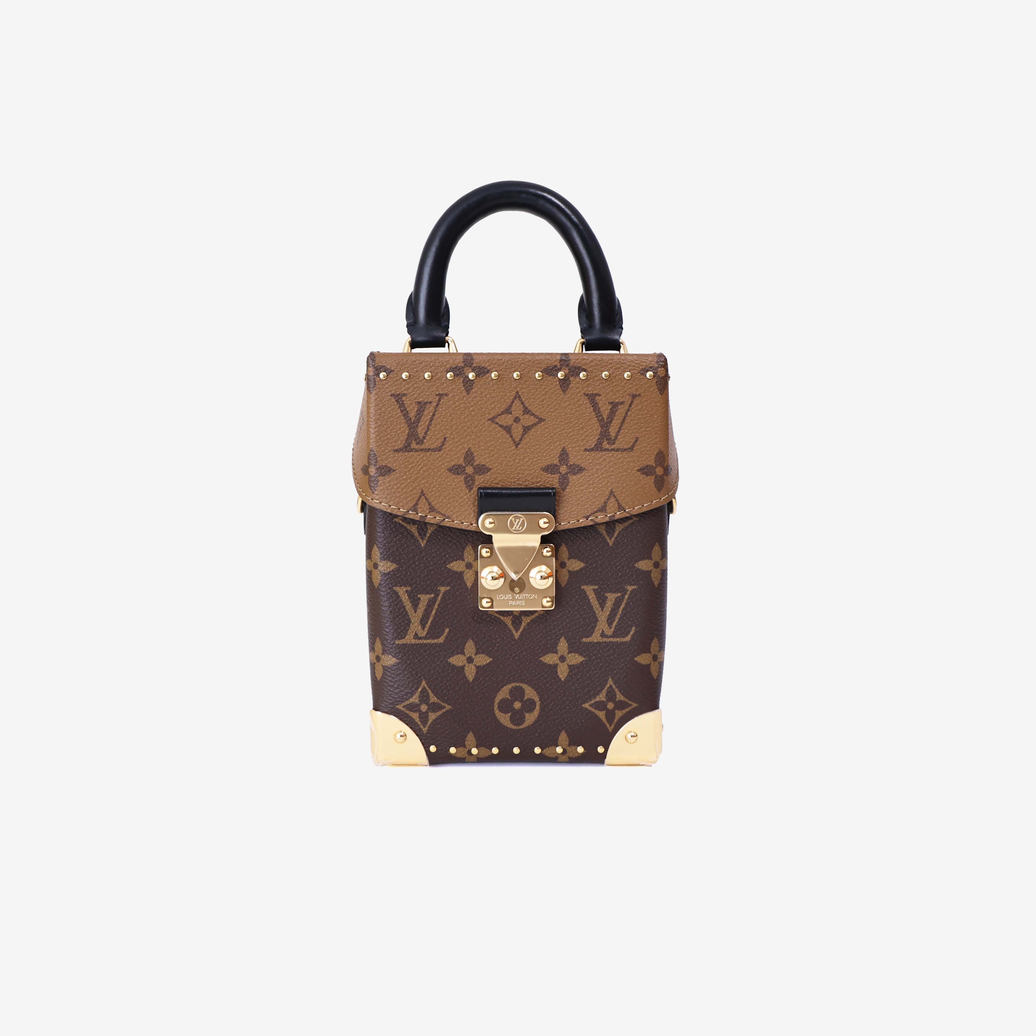 Louis Vuitton Camera Box Bag in Brown Monogram Canvas with Gold Hardware front view