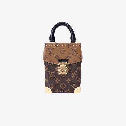 Louis Vuitton Camera Box Bag in Brown Monogram Canvas with Gold Hardware front view