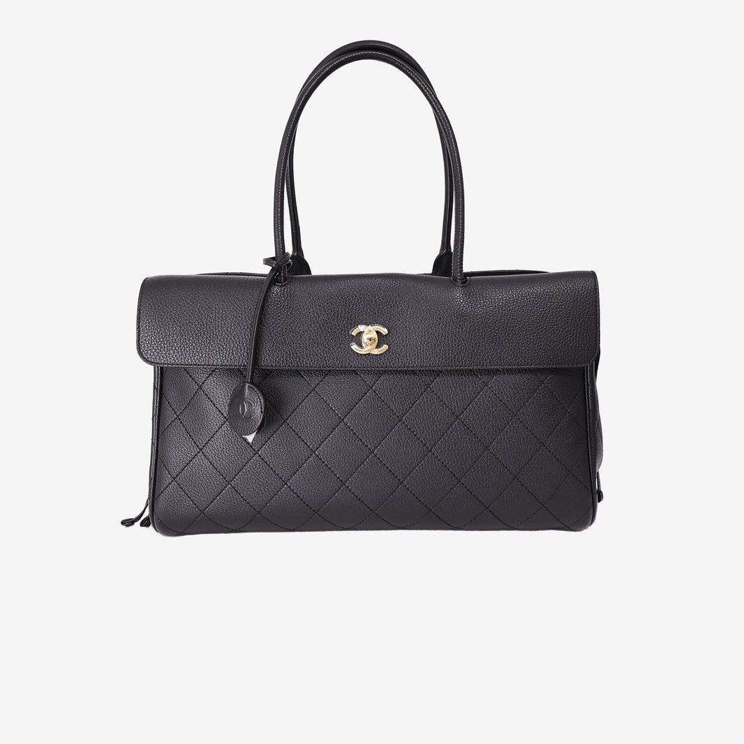 Chanel 26A Shopping Bag in Black Calfskin with Gold Hardware (Contact to Enquire)