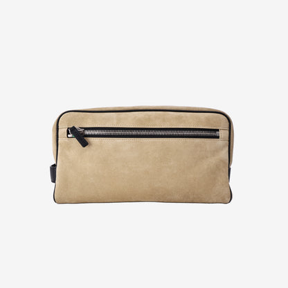 Chanel 26A Matthieu Blazy Large Zipped Pouch in Beige Calfskin Leather