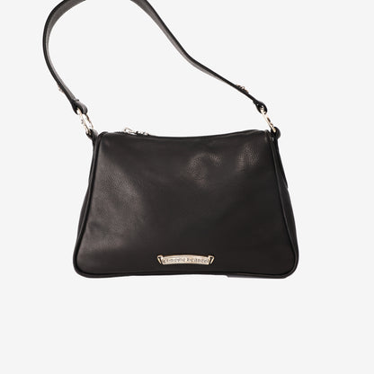 Chrome Hearts Chicken Nugget Bag in Black Leather with Silver Hardware