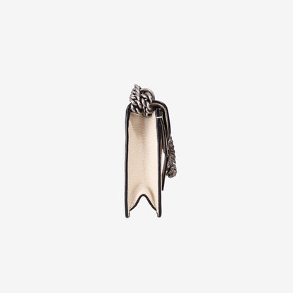 Gucci Dionysus Small Shoulder Bag in White Calfskin Leather with Silver Hardware