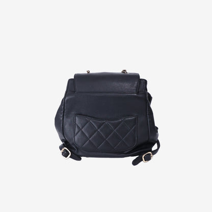 Chanel Business Affinity Backpack in Black Caviar Leather with Gold Hardware