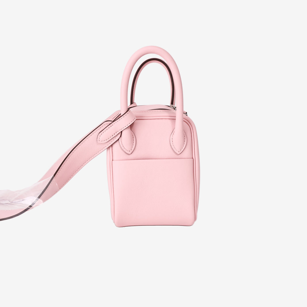 Hermès Mini Lindy in Rose Sakura Swift Calfskin with Palladium Hardware (Contact to Enquire)