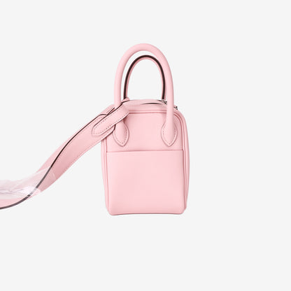 Hermès Mini Lindy in Rose Sakura Swift Calfskin with Palladium Hardware (Contact to Enquire)