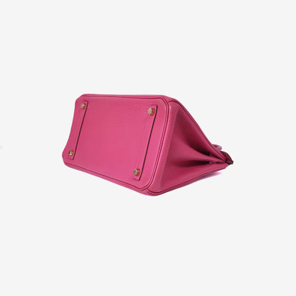 Hermès Birkin 30 in Rose Pourpre Togo Leather with Gold Hardware bottom side view