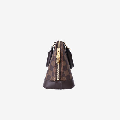 Louis Vuitton Alma BB Bag in Brown Damier Ebene Canvas with Gold Hardware