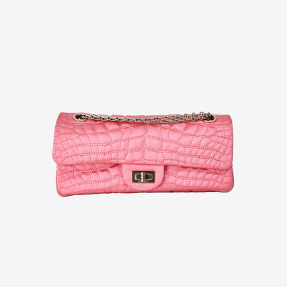 Chanel 2.55 Bag in Pink Satin with Gold Hardware