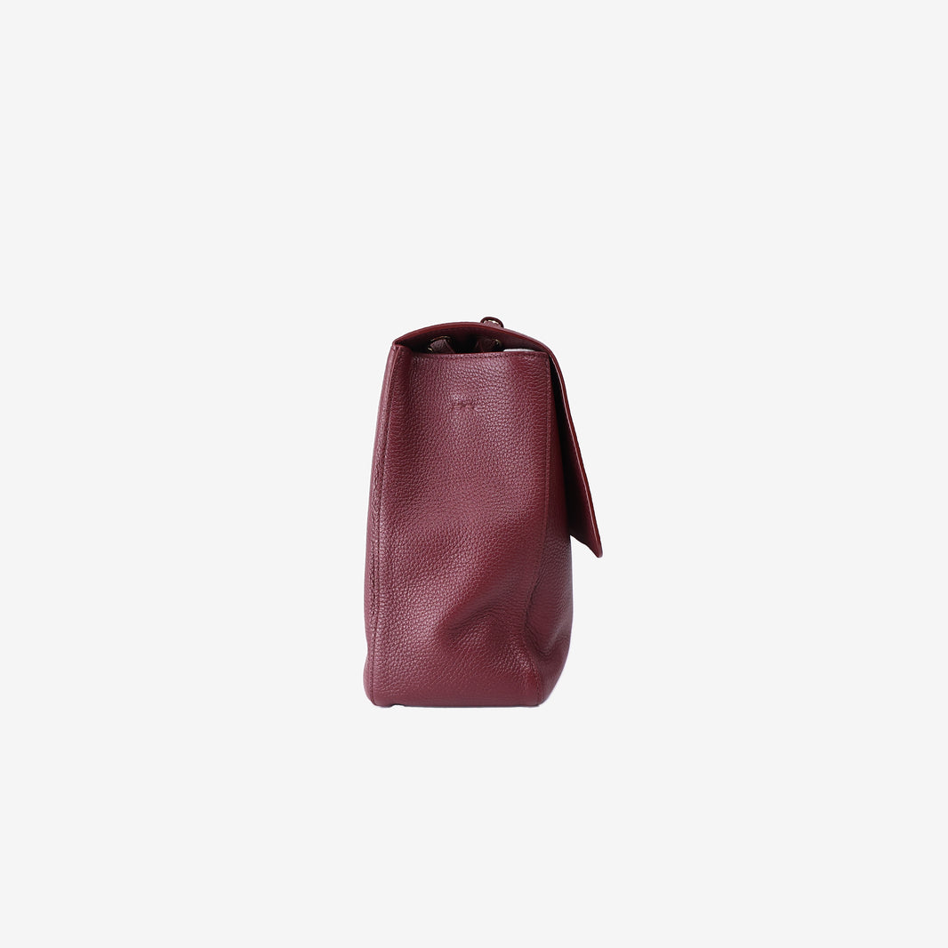 Chanel 2026 Matthieu Blazy Maxi Oversized Flap Bag 38.5 (Airport Bag) in Burgundy Grained Calfskin with Gold Hardware (Contact to Enquire)
