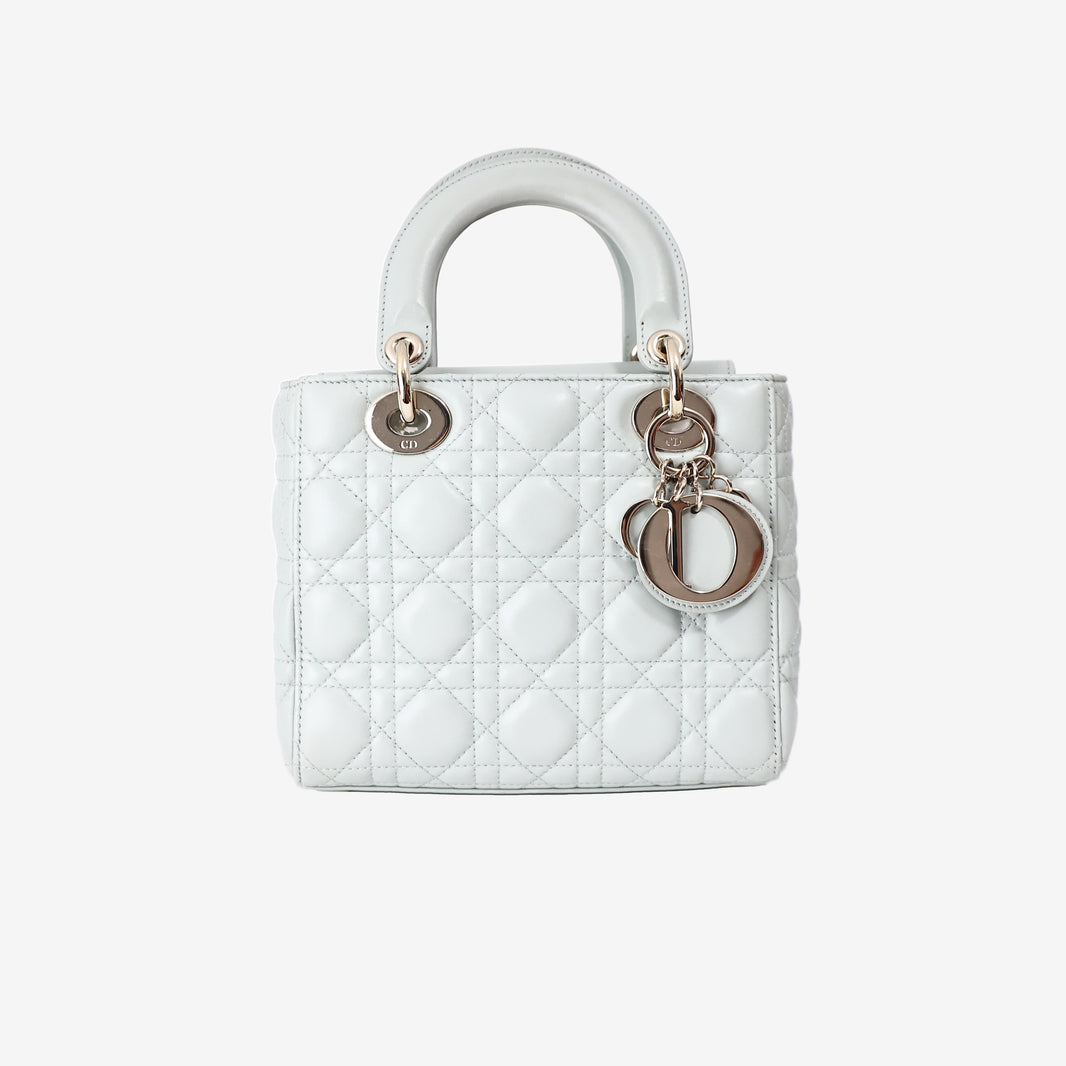 Lady Dior Bag in Light Green Lambskin Leather with Gold Hardware (Contact to Enquire)