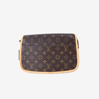 Louis Vuitton Sologne Shoulder Bag in Monogram Coated Canvas with Vachetta Leather and Gold Hardware