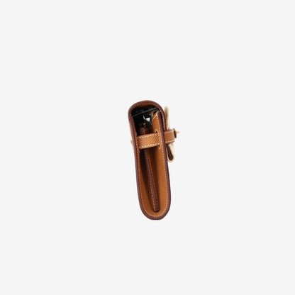Hermès Kelly To Go in Gold Epsom Leather with Gold Hardware side view