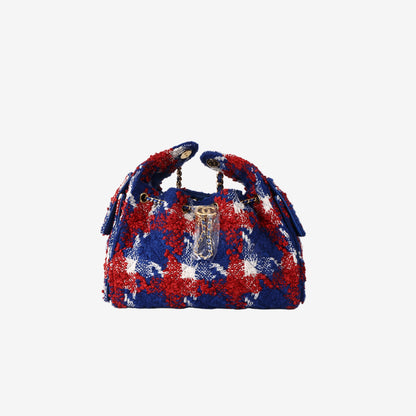 Chanel 25 Tweed Hobo Bag Small in Red/White/Blue Bouclé Tweed with Gold Hardware