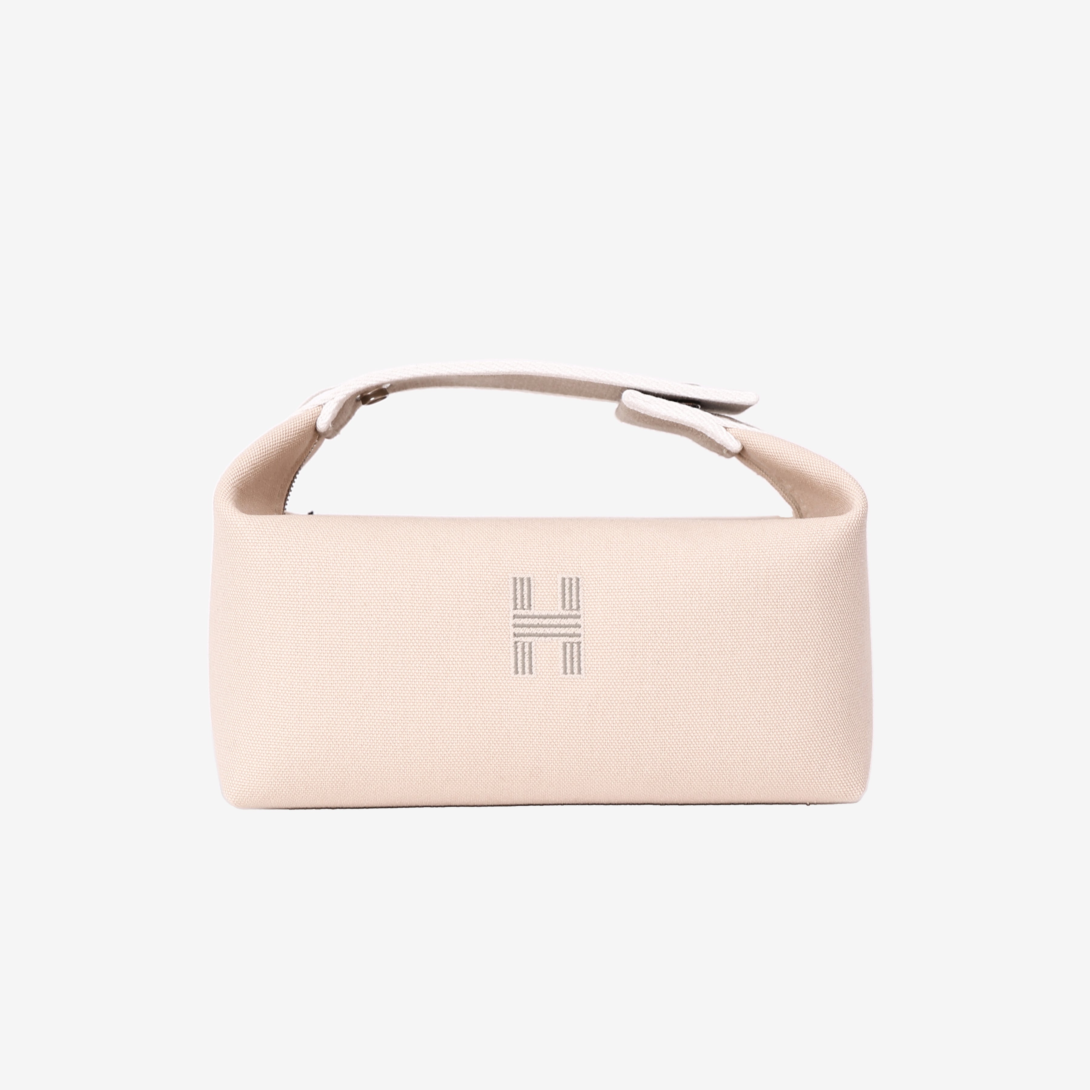 Hermès Bride-a-Brac Case in Naturel Canvas front view