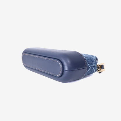 Chanel Gabrielle Clutch in Blue Quilted Denim/Calfskin Leather with Mixed Hardware