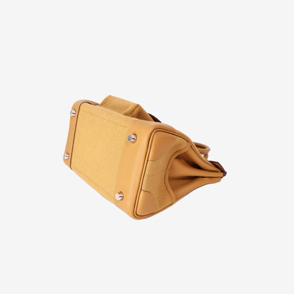 Hermès Birkin Cargo 25 in Desert/Sesame Toile Goéland and Veau Swift with Palladium Hardware