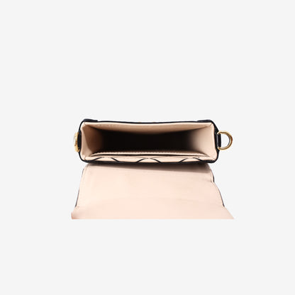 Louis Vuitton Monogram Vertical Trunk Pochette in Brown and Black Monogram Canvas with Gold Hardware