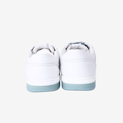 Chanel CC Sneakers in White Calfskin Leather (Size 37.5)