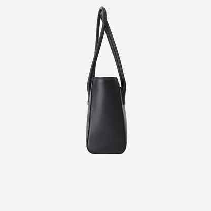 Chanel 26 Shopping Bag Small in Black Calfskin Leather with Gold-Tone Metal