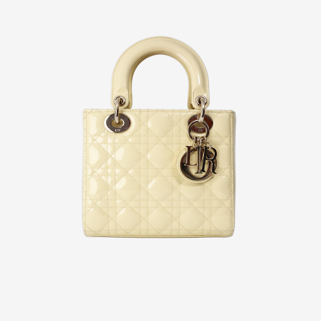 Dior Small Lady Dior Bag in Yellow Patent Leather with Gold Hardware (Contact to Enquire)