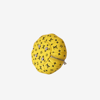 Louis Vuitton x Yayoi Kusama Limited Edition Pumpkin Bag in Yellow/Black Monogram Calfskin Leather with Silver Hardware