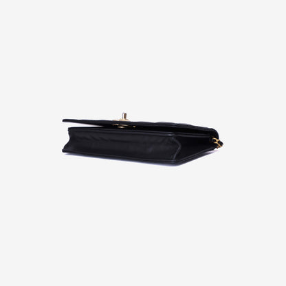 Chanel Camellia Wallet on Chain in Black Caviar Leather with Gold Hardware