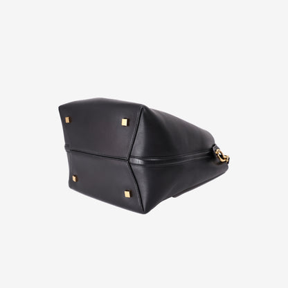 Saint Laurent Le 37 Bucket Bag in Black Calfskin with Gold Hardware