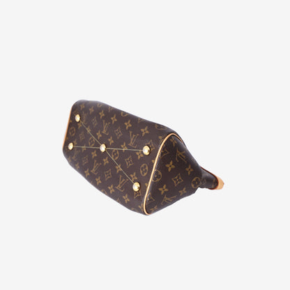Louis Vuitton Tivoli PM Bag in Brown Monogram Coated Canvas/Cowhide Leather with Gold Hardware