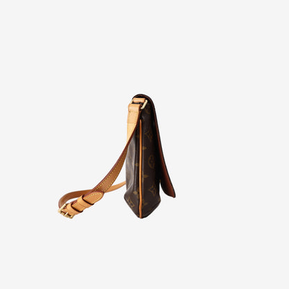 Louis Vuitton Monogram Musette Tango Short Strap Shoulder Bag in Brown with Gold Hardware