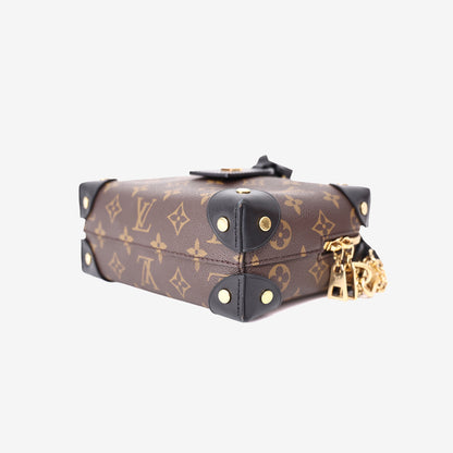 Louis Vuitton Petite Malle Souple in Monogram Canvas with Black Leather Trim
