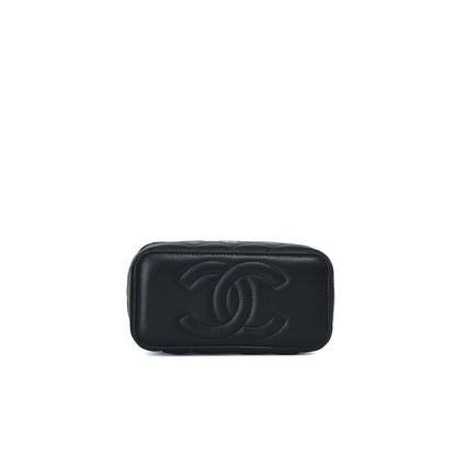 Chanel Small Top Handle Vanity Case With Chain in Black Lambskin with Gold Hardware (Contact to Enquire)