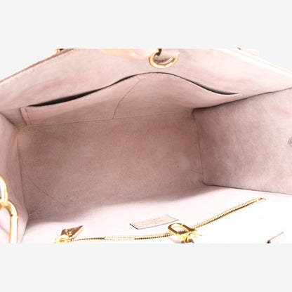 Louis Vuitton OnTheGo PM Tote Bag in Tourterelle/Crème Monogram Empreinte Leather with Gold Hardware